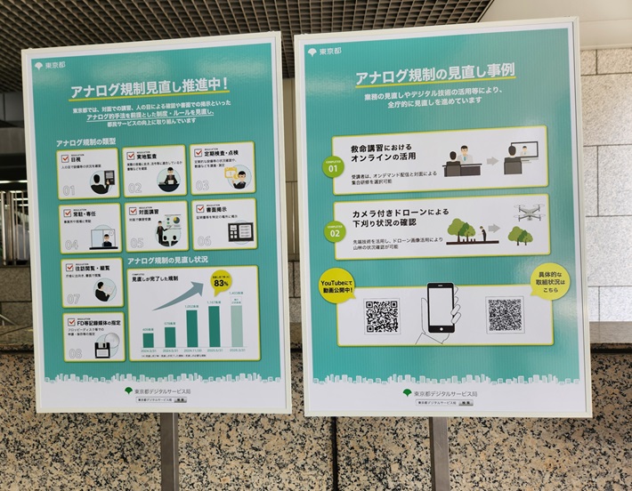 スマートシティフェスタに掲示したアナログ規制見直を説明するパネル