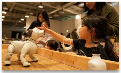 ロボット体験の様子