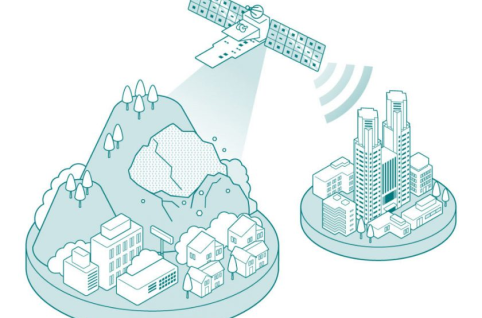 衛星による不適正盛土検知のイメージ