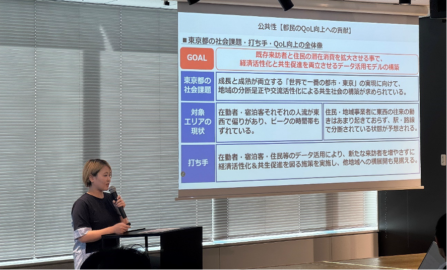 データ活用で引き出す、地域の経済活性化&共生推進プロジェクトの説明風景