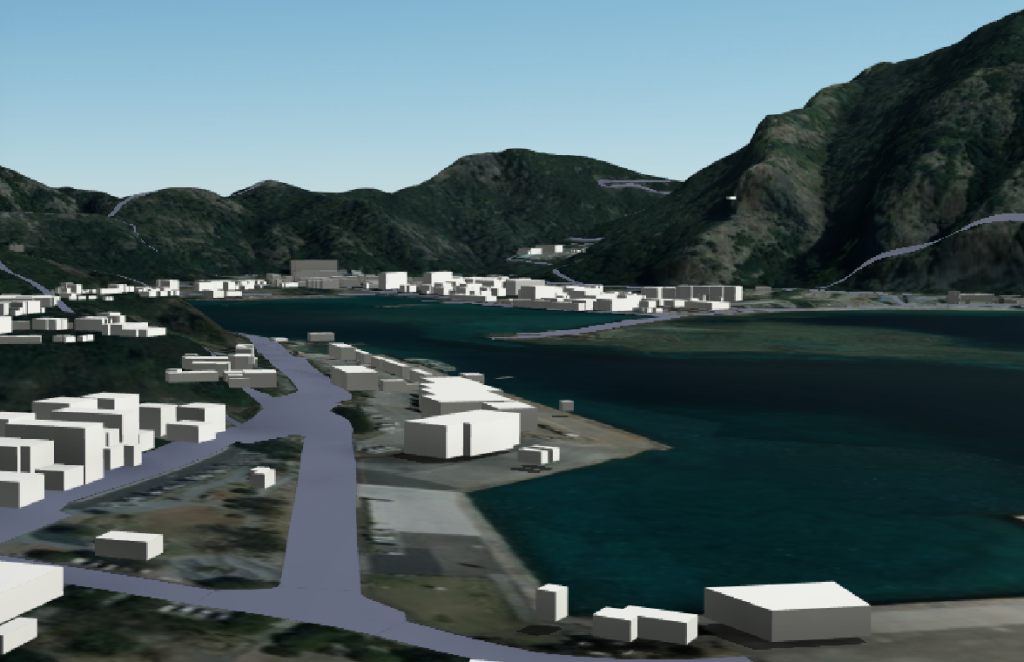 島しょ部の3D都市モデルイメージ（小笠原諸島）