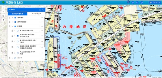 東京みなとDXの画面