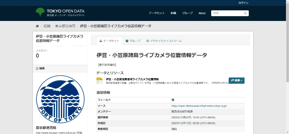 東京オープンデータカタログサイトのイメージ