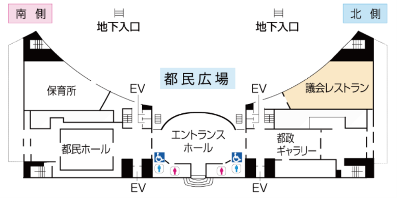 議事堂内の案内図